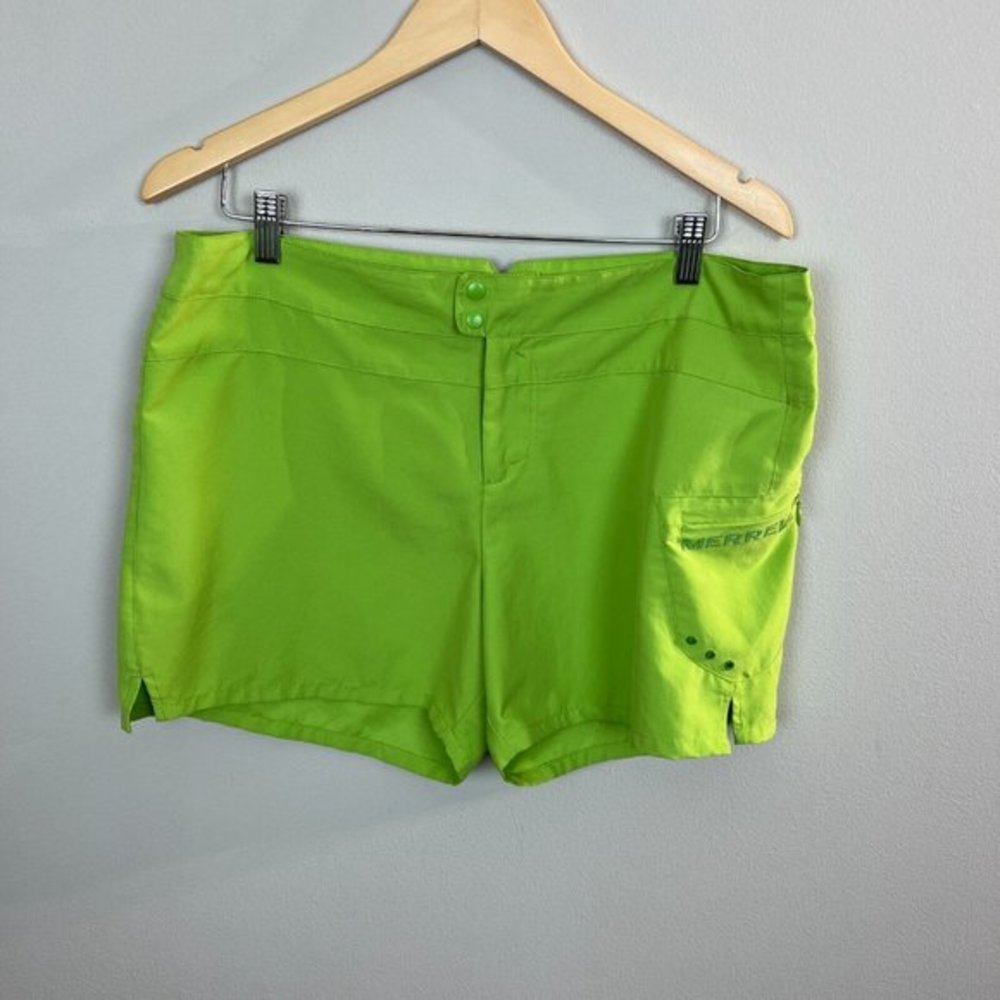 Merrell Shorts 12 Green Outdoor‎ Casual Zip Pocket Lightweight Womens
